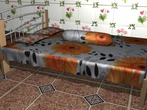 bed design 2 pillow design 3D Model