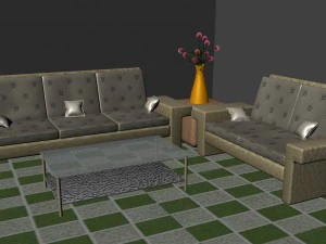 design de modelo de quarto decano Modelo 3D