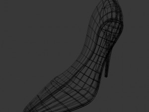 womens red shoes 3D Модель