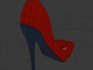 womens red shoes 3D Модель