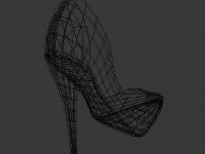 womens red shoes 3D Модель