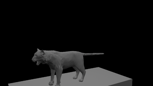 tiger sculpture for garden or museum 3D Model .c4d .max .obj .3ds .fbx .stl .blend 