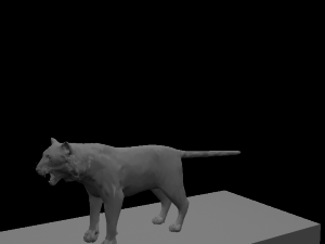 tiger sculpture for garden or museum 3D Model
