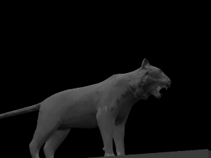 tiger sculpture for garden or museum 3D Model