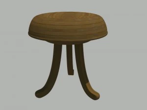 banquinho vintage Modelo 3D