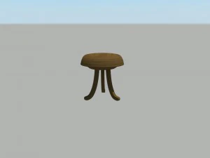 vintage stool 3D Model