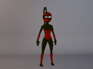 ninja girl-woman Modelo 3D