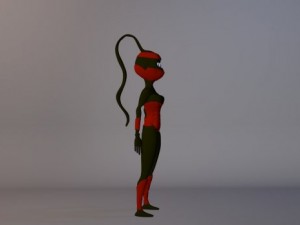 ninja girl-woman 3D Model