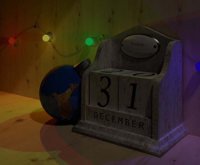 wooden calendar 31 december 3D 모델 .c4d .max .obj .3ds .fbx .stl .blend 