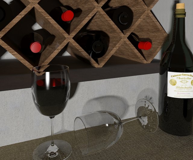 wineglasses 3D Model .c4d .max .obj .3ds .fbx .stl .blend 