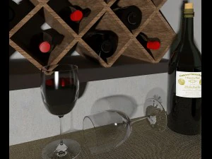 copas de vino Modelo 3D