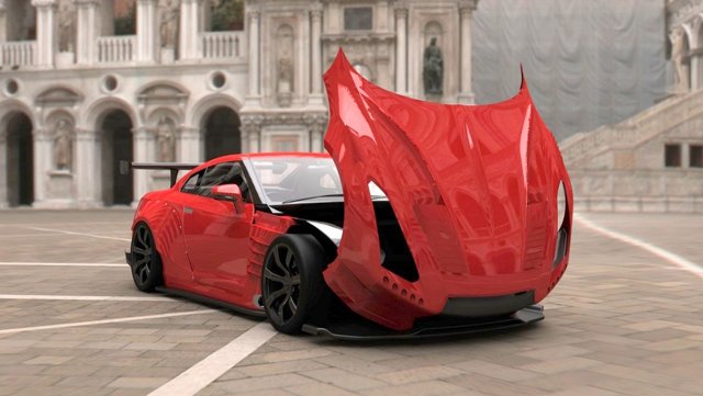 nissan r35 bensopra 3D Модель .c4d .max .obj .3ds .fbx .stl .blend 