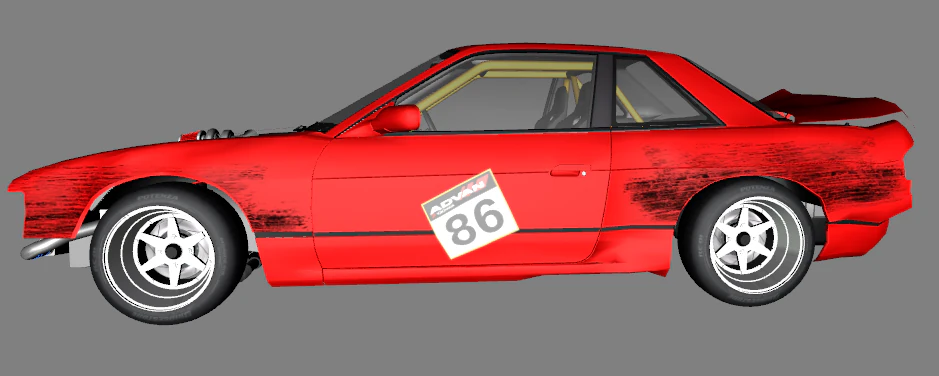 nissan silvia k s13 ebisu circuit 1989 to 1994 3D Model .c4d .max .obj .3ds .fbx .stl .blend 