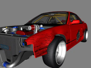 nissan silvia k s13 ebisu circuit 1989 to 1994 3D Model