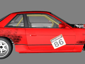 nissan silvia k s13 ebisu circuit 1989 to 1994 3D Model