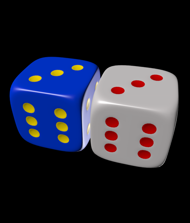 basic dice 3Dモデル .c4d .max .obj .3ds .fbx .stl .blend 