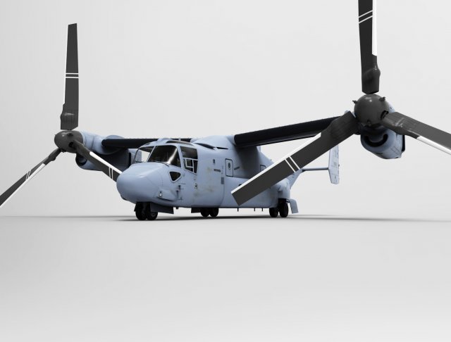 helicopter mv22 osprey 3D Модель .c4d .max .obj .3ds .fbx .stl .blend 