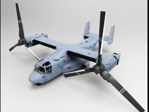 helicopter mv22 osprey 3D Модель