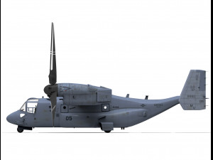 helicopter mv22 osprey 3D Модель