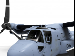 helicopter mv22 osprey 3D Модель