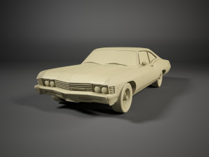 chevy impala 1967 3d printable model 3Dプリントモデル