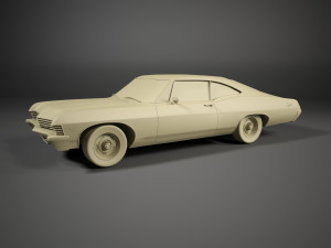 chevy impala 1967 3d printable model 3Dプリントモデル