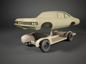 chevy impala 1967 3d printable model 3Dプリントモデル