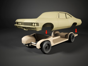 chevy impala 1967 3d printable model 3Dプリントモデル