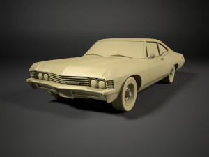 chevy impala 1967 3d printable model 3Dプリントモデル