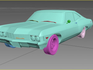 chevy impala 1967 3d printable model 3Dプリントモデル
