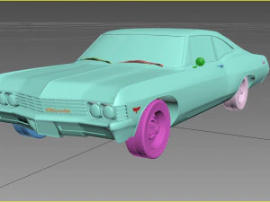 chevy impala 1967 3d printable model 3D Print Model