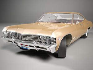 chevrolet impala 1967 4 doors 3D Model
