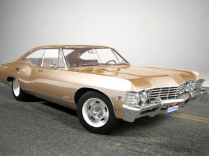 chevrolet impala 1967 4 doors 3D Model