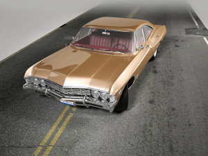 chevrolet impala 1967 4 doors 3D Model