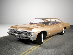chevrolet impala 1967 4 doors 3D Model