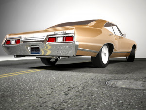 chevrolet impala 1967 4 doors 3D Model