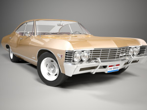 chevrolet impala 1967 4 doors 3D Model