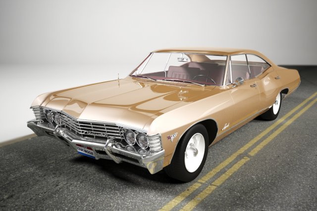 chevrolet impala 1967 4 doors 3D  in  3DExport