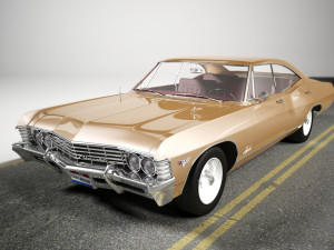 chevrolet impala 1967 4 doors 3D Model