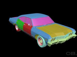 chevrolet impala 1967 4 doors 3D Model