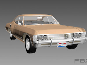 chevrolet impala 1967 4 doors 3D Model