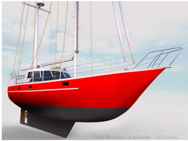 feltz scorpion iii sailboat 3D Model .c4d .max .obj .3ds .fbx .stl .blend 