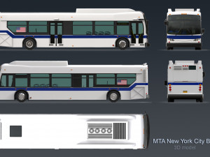 Mta new york city bus Modèle 3D