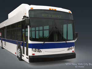 Mta new york city bus Modèle 3D