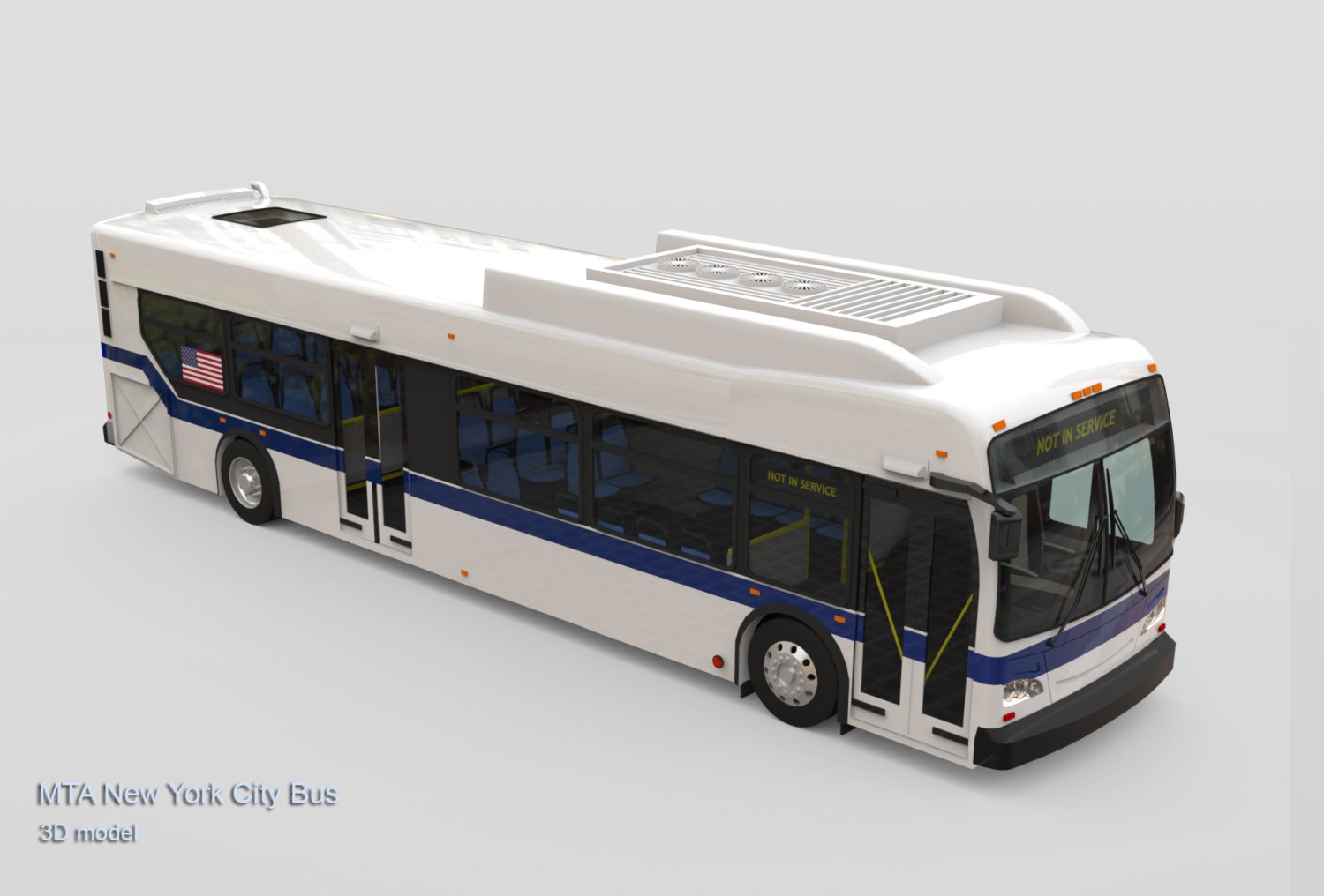 Mta New York City Bus 3D Модель In Автобус 3DExport