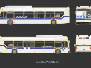 Mta new york city bus Modèle 3D