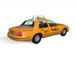 low-poly car nyc taxi 3D-Modell