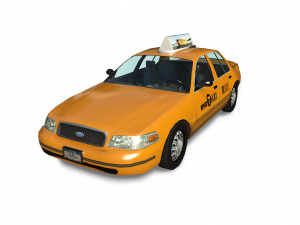 low-poly car nyc taxi 3D-Modell