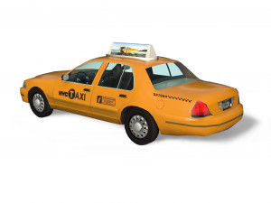 low-poly car nyc taxi 3D-Modell