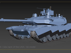 AbramsX new tank USA 3D मॉडल